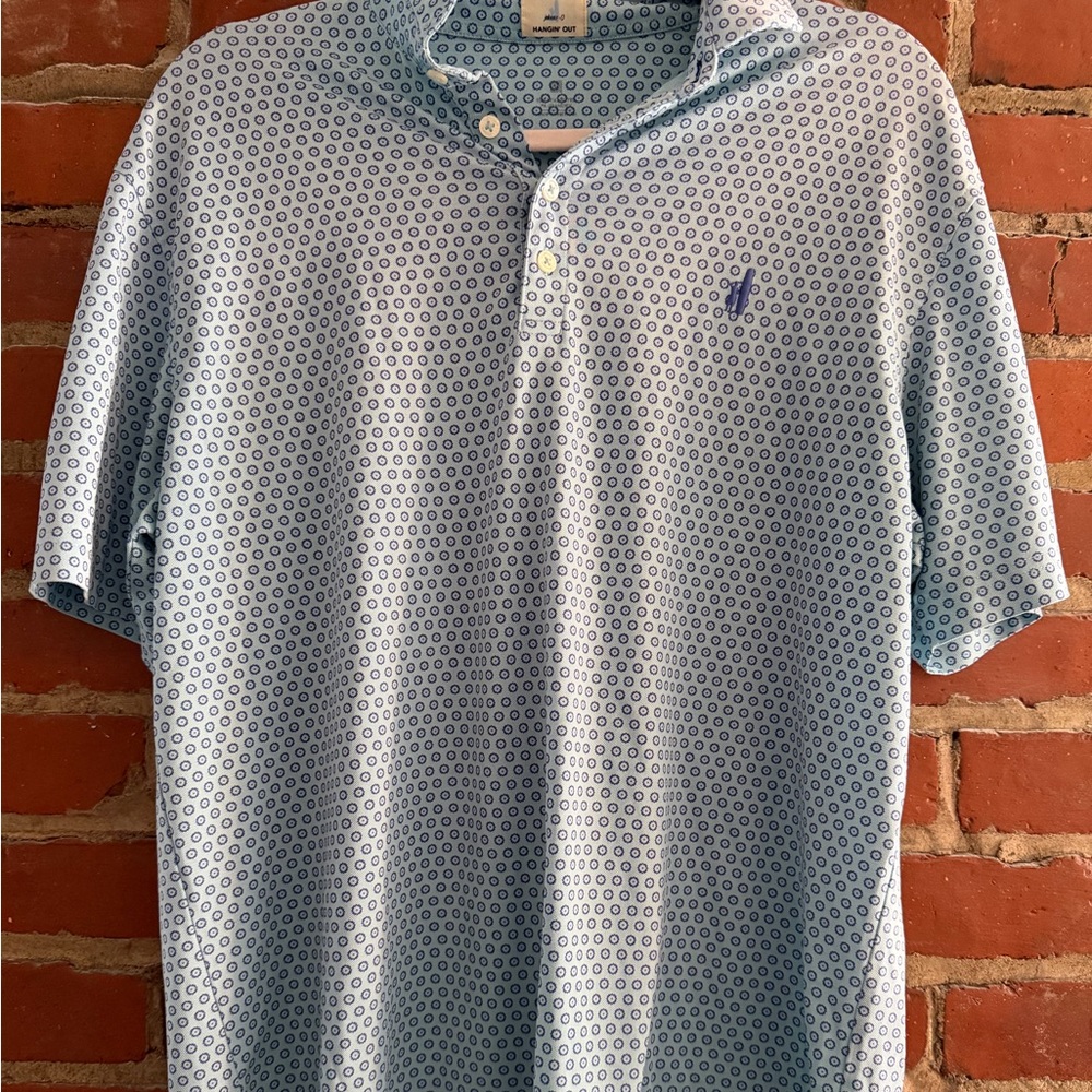 johnnie-O Light Blue Micro Circle Polo